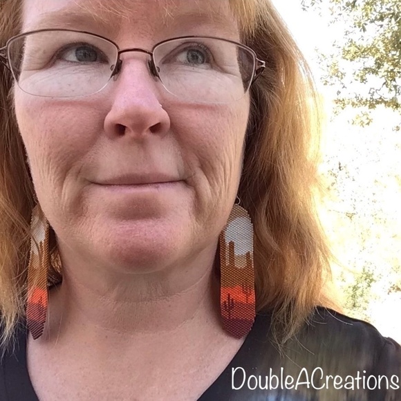 COPY - 🌵Saguaro Desert Bead Earrings, New, Handmade By Me - Picture 8 of 8